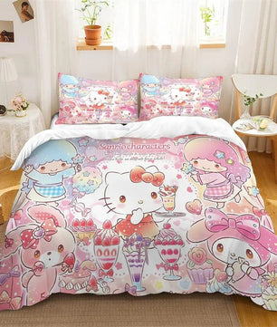 Kuromi Melody Duvet Cover Family Children's Room Decoration Single Double Multiple Sizes - Lusy Store LLC