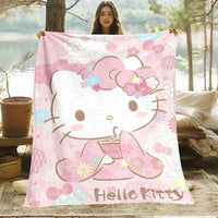 Kuromi Melody Hello Kitty Blanket For Sofas Bedroom Living Rooms Travel Picnics 1