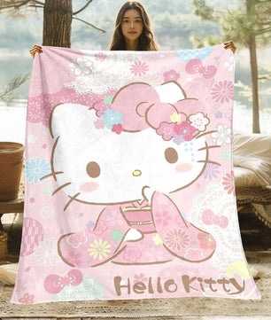 Kuromi Melody Hello Kitty Blanket For Sofas Bedroom Living Rooms Travel Picnics - Lusy Store LLC