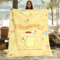 Kuromi Melody Hello Kitty Blanket For Sofas Bedroom Living Rooms Travel Picnics 10