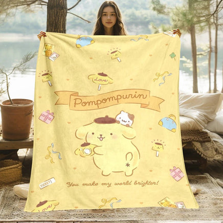 Kuromi Melody Hello Kitty Blanket For Sofas Bedroom Living Rooms Travel Picnics 10