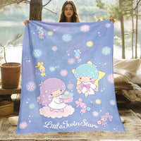 Kuromi Melody Hello Kitty Blanket For Sofas Bedroom Living Rooms Travel Picnics 9