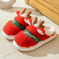 Lusy Store LLC Thick Sole Christmas Deer Slippers Slipper