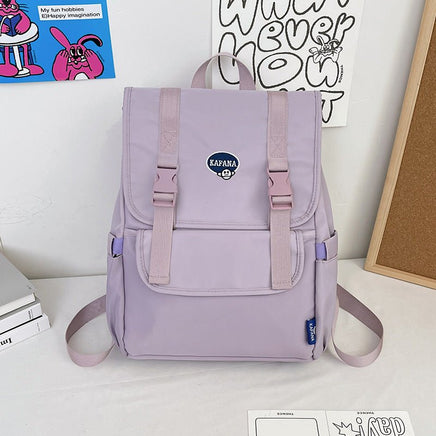Large Capacity Simple Fashion Schoolbag for Women Purple