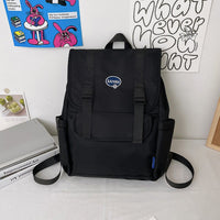 Large Capacity Simple Fashion Schoolbag for Women Black