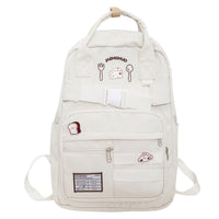 Large Capacity Travel Backpack for Women's Junior and Middle School Students White