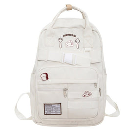 Large Capacity Travel Backpack for Women's Junior and Middle School Students White