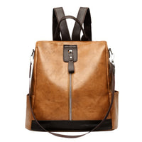 Leather Backpack Fashion Anti-theft High Quality PU Leather Travel Backpack Yellow 12.2x11.4x5.9 inch
