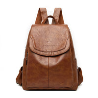 Leather Backpack Fashion Female Shoulder Bag Mochilas School Bags For Teenage Girls Yellow