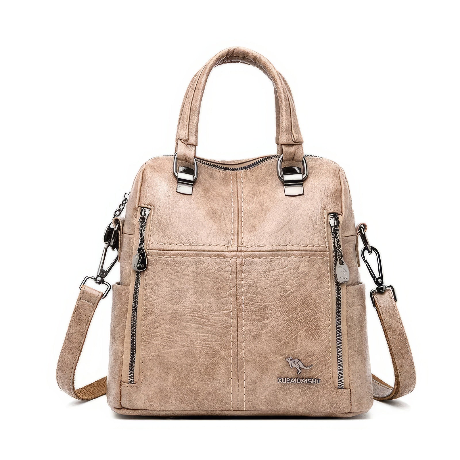 Leather Backpack High Quality Women Shoulder Bags Multifunction Travel Backpack - Lusy Store LLC