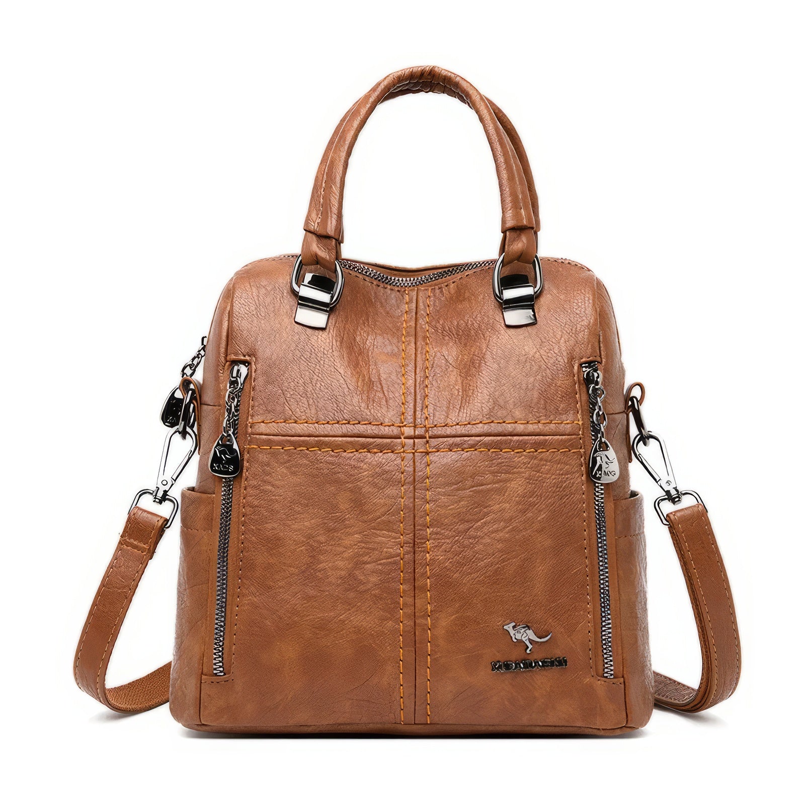 Leather Backpack High Quality Women Shoulder Bags Multifunction Travel Backpack - Lusy Store LLC