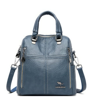 Leather Backpack High Quality Women Shoulder Bags Multifunction Travel Backpack - Lusy Store LLC