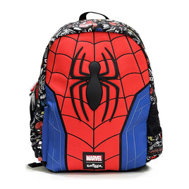 Leather Backpack Spider Man Schoolbag for Children A 16.54x14.17x5.12 inch