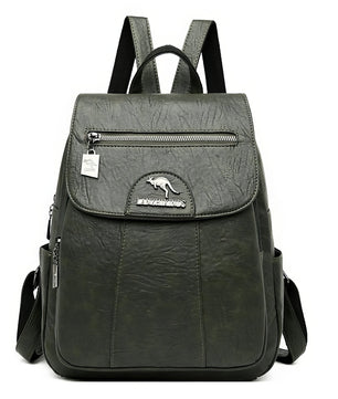 Leather Backpack Vintage Women Soft Leather Backpacks Casual Travel - Lusy Store LLC
