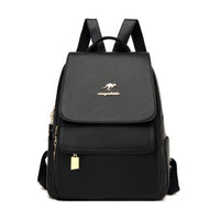 Leather Backpack Women High Quality Cow Leather Luxury Backpack Black (L)10.2x(H)11.8x(W)4.7 inch