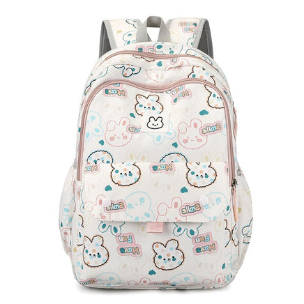 Lightweight Multi-layer Schoolbags for Primary School Girls with Large Capacity White