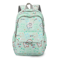 Lightweight Multi-layer Schoolbags for Primary School Girls with Large Capacity Green