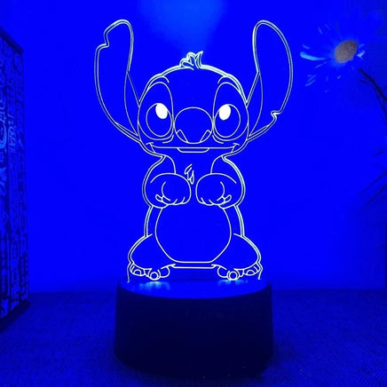Lilo & Stitch 3D LED Figurine Night Light - USB Table Lamp for Bedroom Decoration 7 colors D9