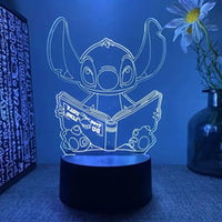 Lilo & Stitch 3D LED Figurine Night Light - USB Table Lamp for Bedroom Decoration 7 colors DK