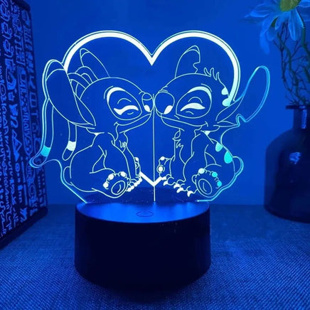 Lilo & Stitch 3D LED Figurine Night Light - USB Table Lamp for Bedroom Decoration 7 colors DX