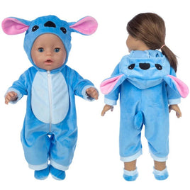 Lilo & Stitch Anime Figure - 60cm Stitch Doll Outfits for 18 Inch Dolls - Cute Hoodies Rompers Suit
