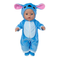 Lilo & Stitch Anime Figure - 60cm Stitch Doll Outfits for 18 Inch Dolls - Cute Hoodies Rompers Suit