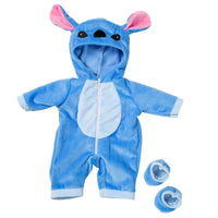 Lilo & Stitch Anime Figure - 60cm Stitch Doll Outfits for 18 Inch Dolls - Cute Hoodies Rompers Suit Stitch 60cm