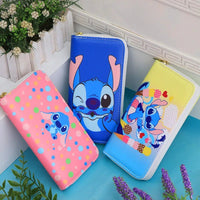 Lilo & Stitch Character Coin Purse with Mickey Mouse and Elsa