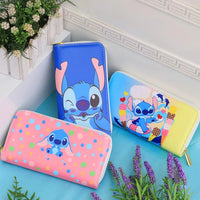Lilo & Stitch Character Coin Purse with Mickey Mouse and Elsa