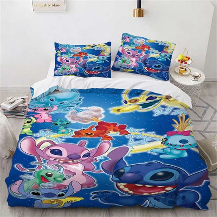 Lilo & Stitch Duvet Cover Cartoon Animation Style Single Double Bedding Set King Size Room Decoration 6
