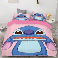 Lilo & Stitch Duvet Cover Cartoon Animation Style Single Double Bedding Set King Size Room Decoration 4