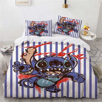 Lilo & Stitch Duvet Cover Cartoon Animation Style Single Double Bedding Set King Size Room Decoration 15