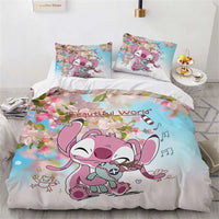 Lilo & Stitch Duvet Cover Cartoon Animation Style Single Double Bedding Set King Size Room Decoration 10