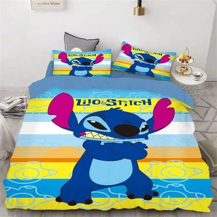 Lilo & Stitch Duvet Cover Cartoon Animation Style Single Double Bedding Set King Size Room Decoration 3