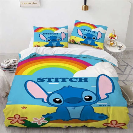 Lilo & Stitch Duvet Cover Cartoon Animation Style Single Double Bedding Set King Size Room Decoration 7