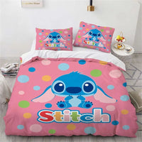 Lilo & Stitch Duvet Cover Cartoon Animation Style Single Double Bedding Set King Size Room Decoration 13
