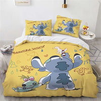 Lilo & Stitch Duvet Cover Cartoon Animation Style Single Double Bedding Set King Size Room Decoration 8