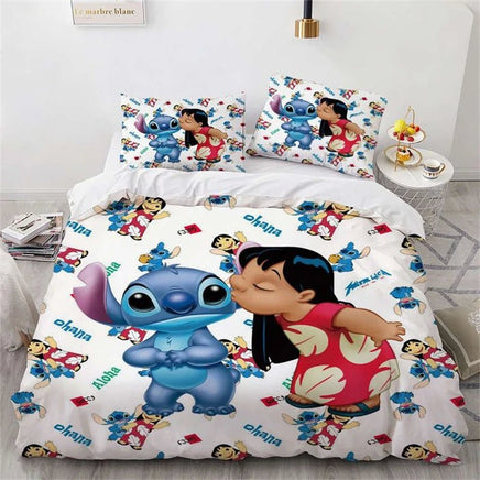 Lilo & Stitch Duvet Cover Cartoon Animation Style Single Double Bedding Set King Size Room Decoration 9