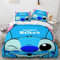 Lilo & Stitch Duvet Cover Gift Bedding Set Single Double Bedroom Decor 15