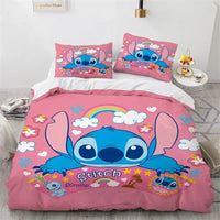 Lilo & Stitch Duvet Cover Gift Bedding Set Single Double Bedroom Decor 4