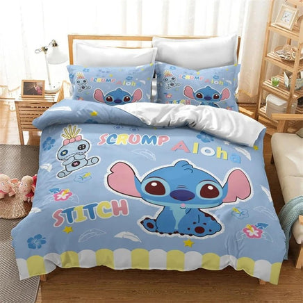 Lilo & Stitch Duvet Cover Pillowcase Girls Teen Bedding Set Decor 2
