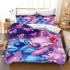 Lilo & Stitch Duvet Cover Pillowcase Girls Teen Bedding Set Decor - Lusy Store LLC
