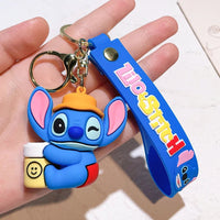 Lilo & Stitch Keychain - Cute Pink Angel Stitch Pendant Keychain for Women and Girls 2