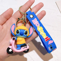 Lilo & Stitch Keychain - Cute Pink Angel Stitch Pendant Keychain for Women and Girls 1