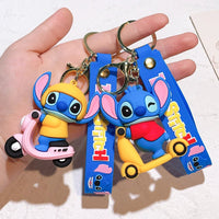 Lilo & Stitch Keychain - Cute Pink Angel Stitch Pendant Keychain for Women and Girls