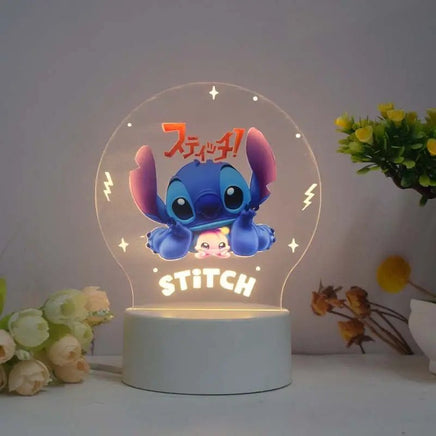Lilo & Stitch Night Light for Children's Bedroom Decor and Christmas Gift Stitch-2 usb warm color