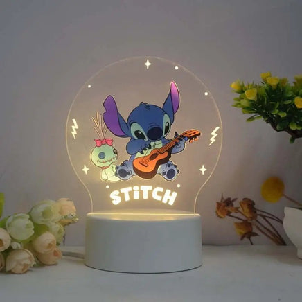 Lilo & Stitch Night Light for Children's Bedroom Decor and Christmas Gift Stitch-3 usb warm color