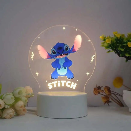 Lilo & Stitch Night Light for Children's Bedroom Decor and Christmas Gift Stitch-4 usb warm color
