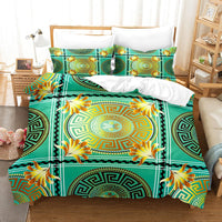 Luxury Brushed Chemical Fiber Digital Golden Pattern Bedding Set 18 Style