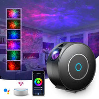 Smart Galaxy Projector: Colorful Starry Sky Black Round